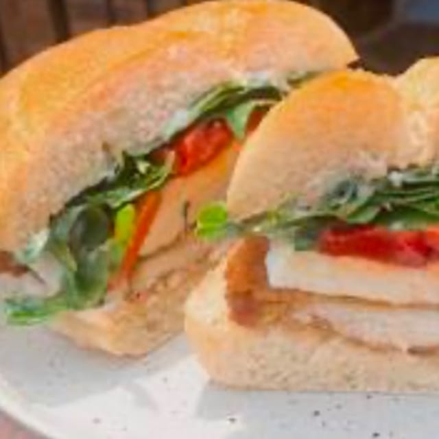 CHICKEN CUTLET sandwich.