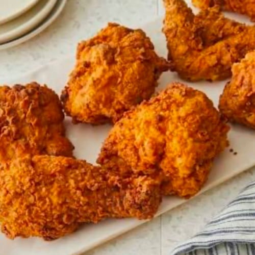 FRIED HALF CHICKEN.