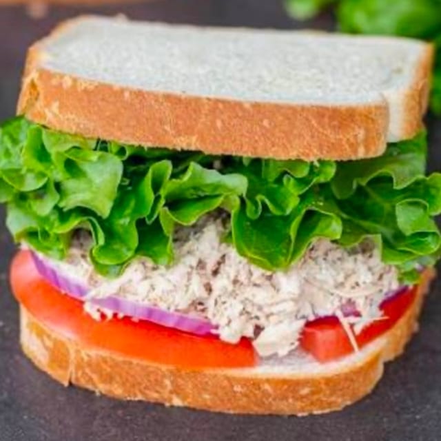 TUNA SALAD SANDWICH.