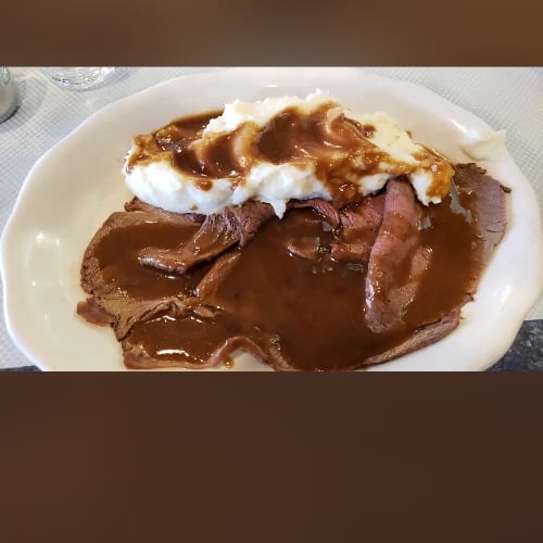 HOT OPEN ROAST BEEF.