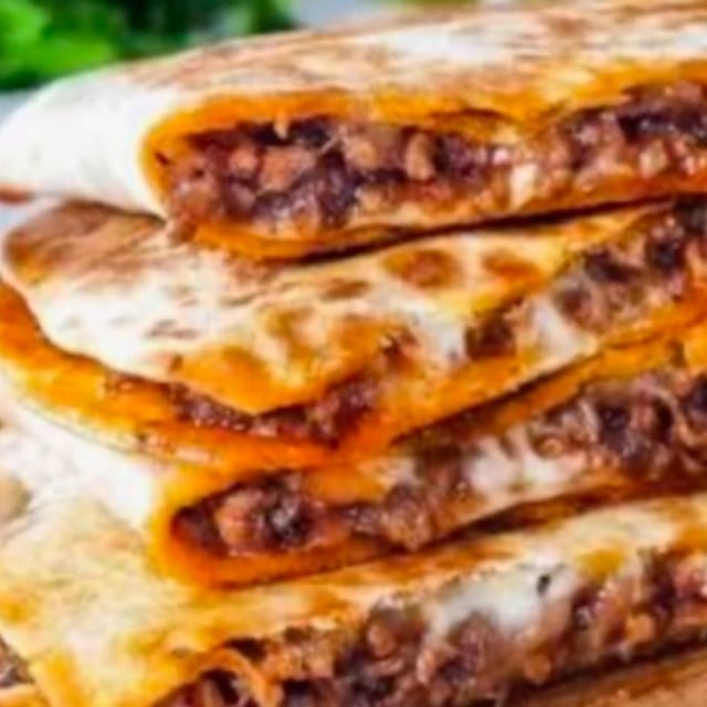 BEEF & CHEESE QUESADILLA.