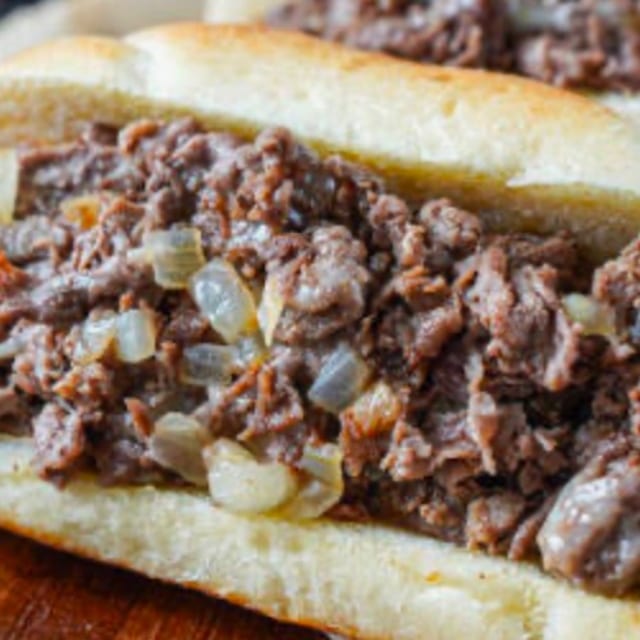 PHILLY CHEESE STEAK SANDWICH.