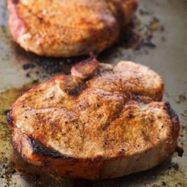 GRILLED PORK CHOPS.