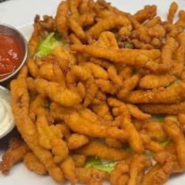 FRIED CLAM STRIP APPETIZER.